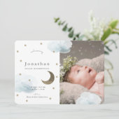Aankondiging van Baby voor sterren en blauwe wolke (Staand voorkant)