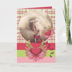 Aankondiging van babymeisje Cute met jouw foto -