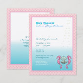 Aankondiging van babymeisje onder de zee (Voorkant / Achterkant)