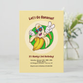 Aankondiging van Bananas Character Birthday Party (Staand voorkant)