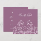 Aankondiging van Barokke stijl Save the Date (Voorkant / Achterkant)