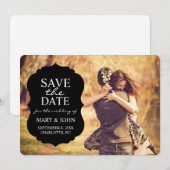 Aankondiging van bewaar de datum | Crest Bewaar de (Voorkant / Achterkant)