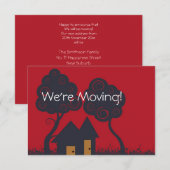 Aankondiging van bewegend huis Opmerking Kaart (Voorkant / Achterkant)