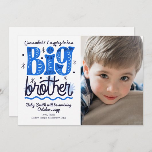 Aankondiging van Big Brother Zwangerschap (Voorkant / Achterkant)