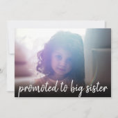 Aankondiging van Big Sister Foto Baby (Voorkant)