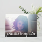 Aankondiging van Big Sister Foto Baby (Staand voorkant)