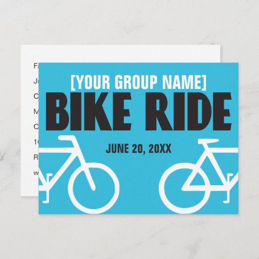 Aankondiging van Bike Ride Bicycle Event (Voorkant / Achterkant)