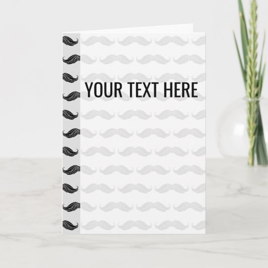 Aankondiging van Black Mustache Drawing Pattern (Voorkant)