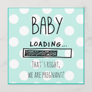 Aankondiging van blauwe en witte zwangerschap