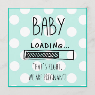 Aankondiging van blauwe en witte zwangerschap