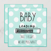 Aankondiging van blauwe en witte zwangerschap (Voorkant / Achterkant)