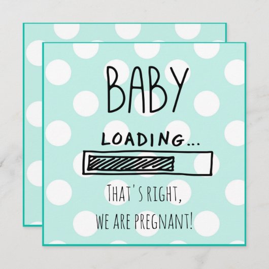 Aankondiging van blauwe en witte zwangerschap (Voorkant / Achterkant)