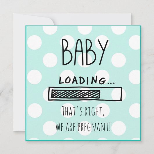 Aankondiging van blauwe en witte zwangerschap (Voorkant)