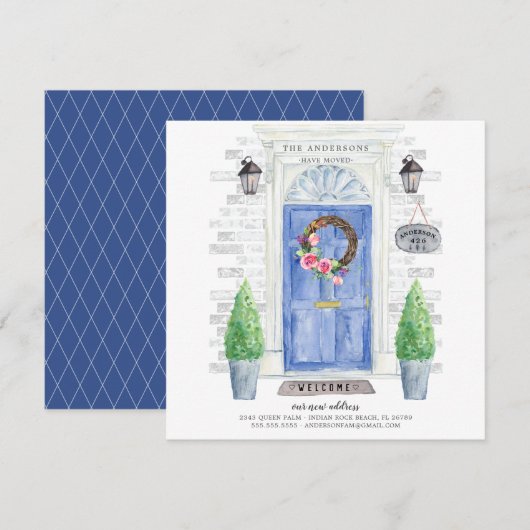 Aankondiging van blauwe voorkleppen (Voorkant / Achterkant)