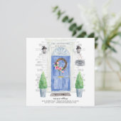 Aankondiging van blauwe voorkleppen (Staand voorkant)