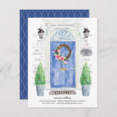 Aankondiging van blauwe voorkleppen (Voorkant / Achterkant)