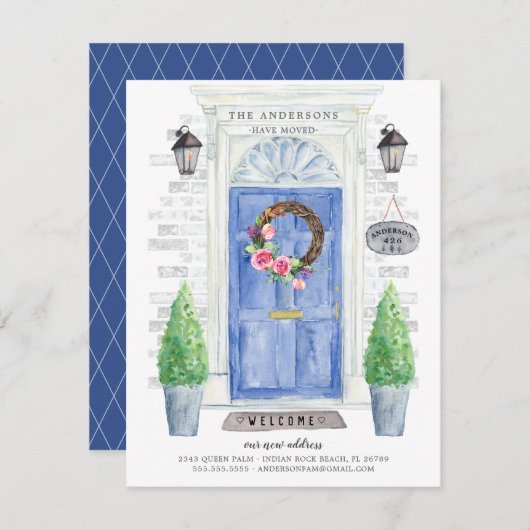 Aankondiging van blauwe voorkleppen (Voorkant / Achterkant)