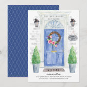 Aankondiging van blauwe voorkleppen (Voorkant / Achterkant)