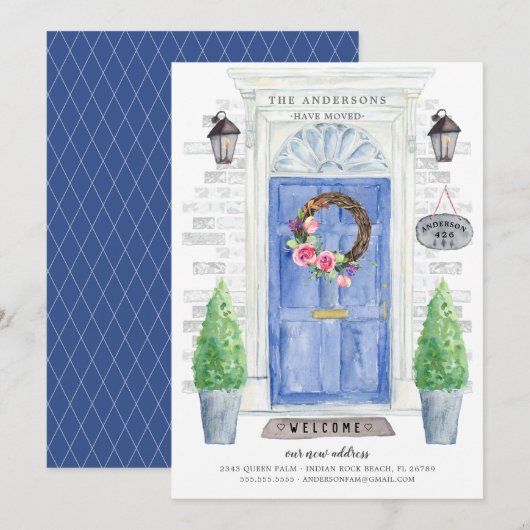 Aankondiging van blauwe voorkleppen (Voorkant / Achterkant)