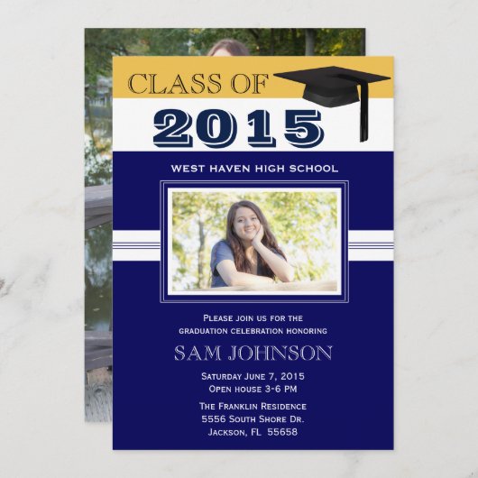 Aankondiging van Blue Afstuderen (Voorkant / Achterkant)