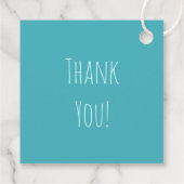 Aankondiging van Blue Cute Monkey Baby Boy Bedankjes Labels (Achterkant)