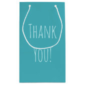 Aankondiging van Blue Cute Monkey Baby Boy Klein Cadeauzakje (Achterkant)