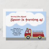 Aankondiging van brandweermotor (Voorkant / Achterkant)