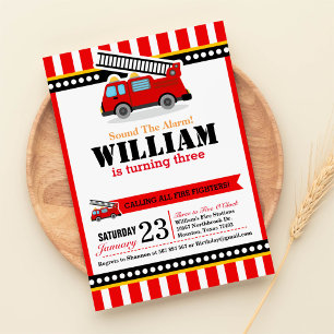 Aankondiging van brandweermotor op zaterdag