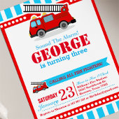 Aankondiging van brandweermotor op zaterdag