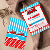 Aankondiging van brandweermotor op zaterdag