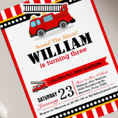 Aankondiging van brandweermotor op zaterdag