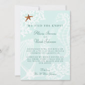 Aankondiging van bruiloft op kuststrand (Voorkant)