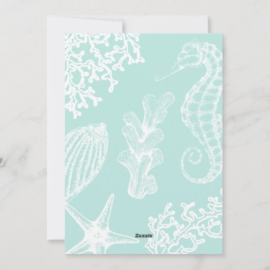 Aankondiging van bruiloft op kuststrand (Achterkant)