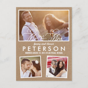 Aankondiging van bruiloft voor voetgangers en spee