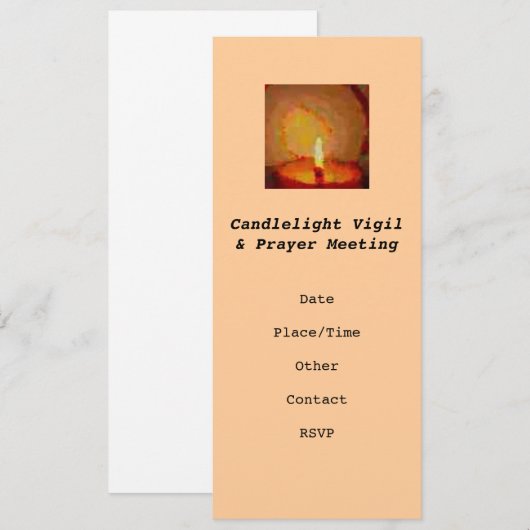 Aankondiging van Candlelight Vigil (Voorkant / Achterkant)