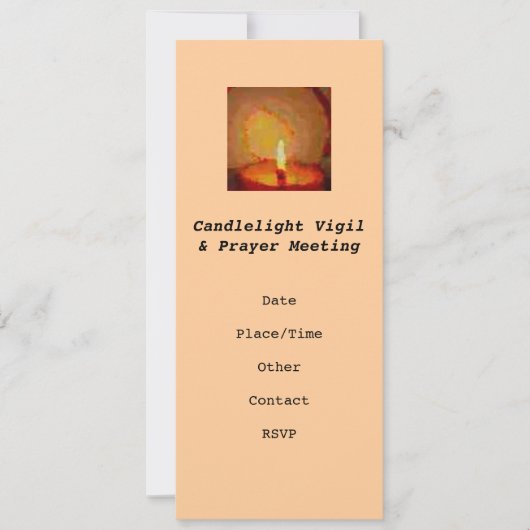 Aankondiging van Candlelight Vigil (Voorkant)