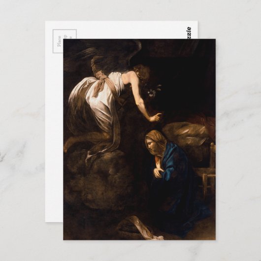 Aankondiging van Caravaggio (1608) Briefkaart (Voorkant / Achterkant)