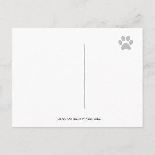 Aankondiging van Cartoon van Labrador Family Movin (Achterkant)