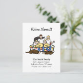 Aankondiging van Cartoon van Labrador Family Movin (Staand voorkant)