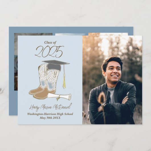 Aankondiging van Cowboy Country Foto Afstuderen (Voorkant / Achterkant)