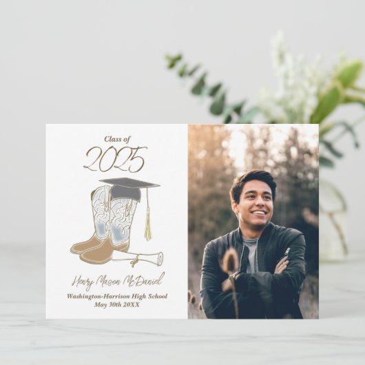 Aankondiging van Cowboy Country Foto Afstuderen (Staand voorkant)