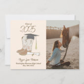 Aankondiging van Cowgirl Country Foto Afstuderen (Voorkant)