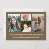 Aankondiging van Cowgirl Country Foto Afstuderen (Achterkant)