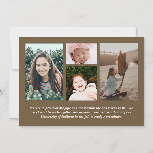 Aankondiging van Cowgirl Country Foto Afstuderen (Achterkant)