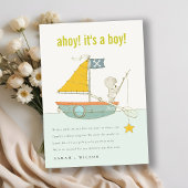 Aankondiging van Cute Ahoy Teddy Bear Sailboat Bab