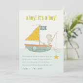 Aankondiging van Cute Ahoy Teddy Bear Sailboat Bab (Staand voorkant)