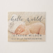 Aankondiging van Cute Baby Birth Legpuzzel (Horizontaal)