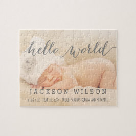 Aankondiging van Cute Baby Birth Legpuzzel