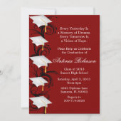 Aankondiging van Cute Elegant Maroon Afstuderen (Voorkant)