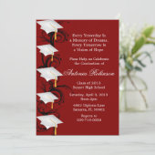 Aankondiging van Cute Elegant Maroon Afstuderen (Staand voorkant)